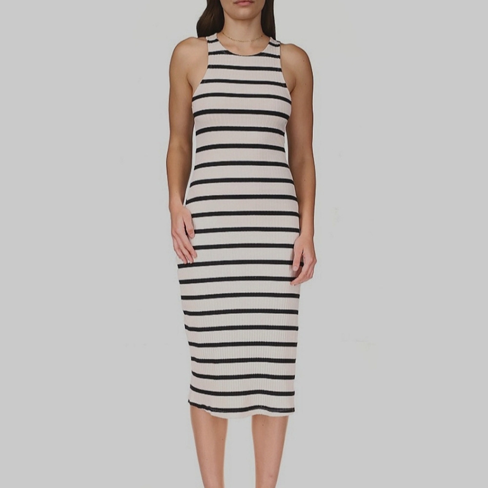 Sanctuary Rib Sleeveless Midi Dress